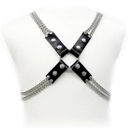 LEATHER BODY CHAIN HARNESS MEN